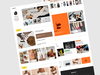 Personal fashion blog app branding design illustration logo ui ux