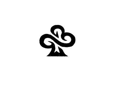 Club black brand cards leaf logo mark minimal nature poker sketch tattoo