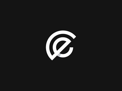 CE Logo black c circle e logo logotype minimal white