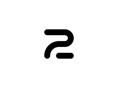 P+2 black brand clean letter logo logotype minimal r ryan twin white