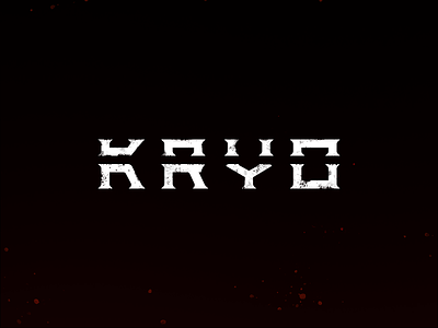 Kryo logo black brand branding clean gaming japan letter logotype minimal samurai twitch type