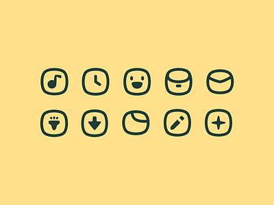 blob icons bubble collection cute glyph icon pack icon set pixel perfect simple icons squircle ui ui icons