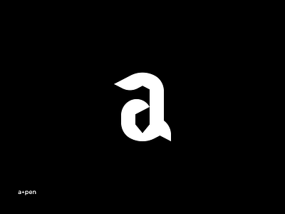 a+pen black brand clean letter logo logotype minimal symbol typo logo