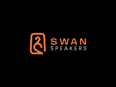 Swan Logo bird black brand branding clean dark duck letter logo logotype minimal music sound speaker speakers
