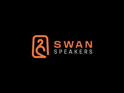 Swan Logo bird black brand branding clean dark duck letter logo logotype minimal music sound speaker speakers