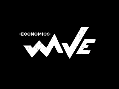 wave economics black brand branding clean ecommerce economy letter logo logotype minimal stats