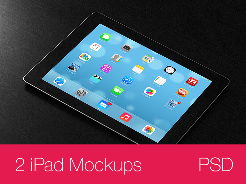 iPad Mockups PSD (black) ipad mockup mockups apple psd photo vector download free freebee freebies black