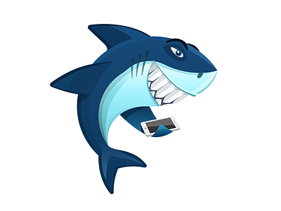 Appshark Logo android angry animal app cartoon fish flat ios logo mac shark