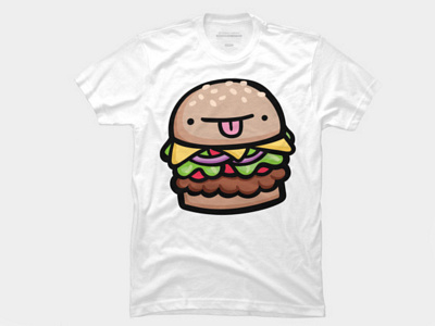 Burger Shirt apparel burger colorful cute drawing food hamburger illustration print shirt tshirt