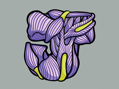 Type Monstrosities - J alphabet drawing illustrate illustration j lettering letters monster muscles neon type typography