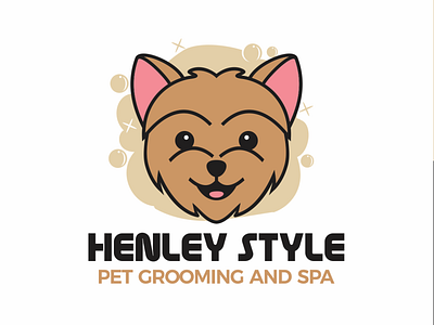 cute little dog face animal branding design dog graphic design illustration logo vector