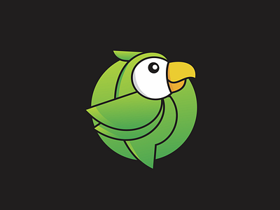 cute little parrot logo animal branding design graphic design illustration logo parrot vector