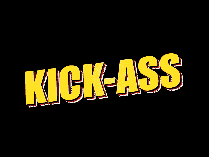 Kickass - Logoanimation after effects animation comic kickass motion typographie