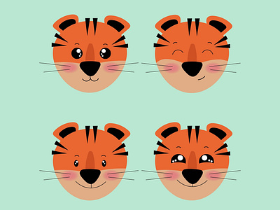 Kawaii tiger design illustration vector