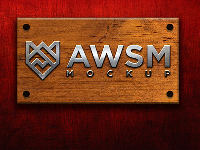 Wood Logo Mockup