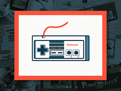 NES! blue branding design illustration nes nintendo orange red