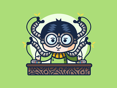 Doctor Octopus in Customer Service 3/7 call centre cartoon comics doc oc doctor octopus dr. octopus illustration marvel people spiderman superheroes villains