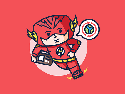 The Flash in Customer Service 4/7 cartoon comic comics dc delivery delivery service illustration marvel people superheroes the flash villains