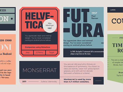 Type Stuff bodoni carton courier futura helvetica luggage labels montserrat san serif times new roman type typography