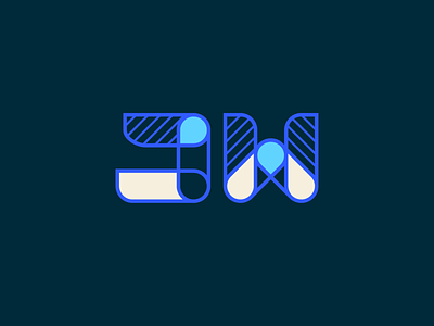 Monogram design j letters line art logo typography w