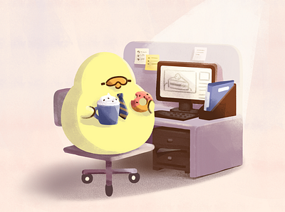 Office worker animals branding character design children childrenbook design illustration