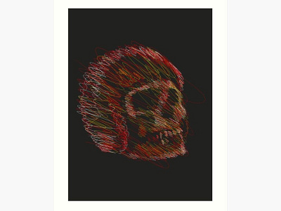 skull driver Drawing By Mustafa Elshahat illustration print