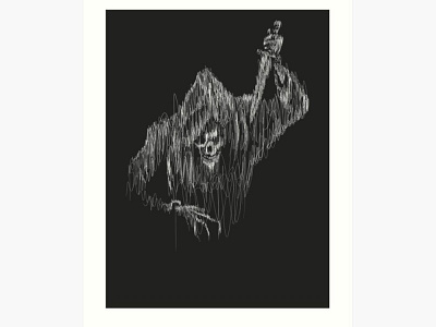 Ghost Killer Drawing Dy Mustafa Elshahat art drawing print