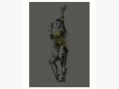 Gymnastics girl Drawing By Mustafa Elshahat illustration print