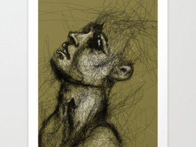 Suffering Drawing By Mustafa Elshahat