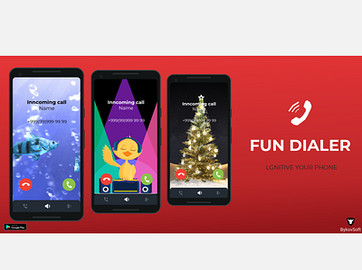 Fun Dialer animation call design mobile ui
