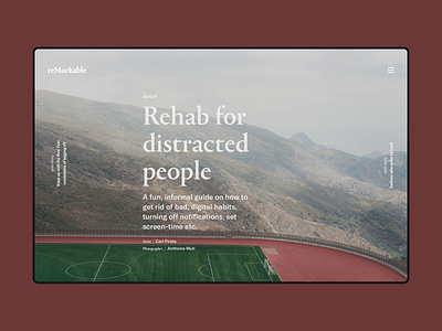 reMarkable - Digital Magazine branding design desktop editorial graphic design ui web