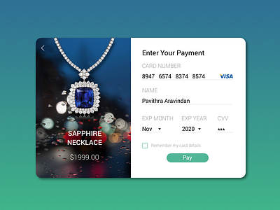 Daily UI #002 - Credit Card Payment