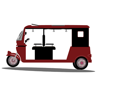 Electric Auto Rickshaw design illustration vector