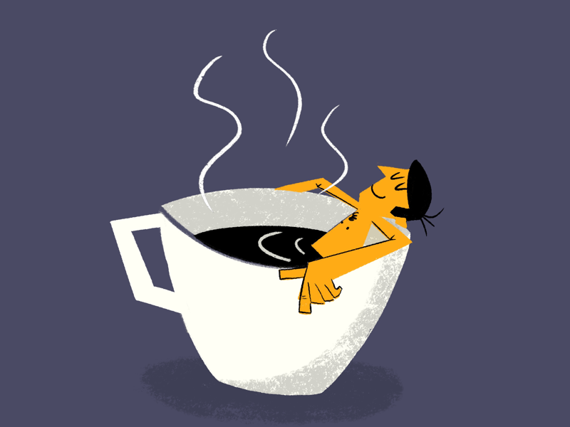 Time to rest by Onga White Dog on Dribbble