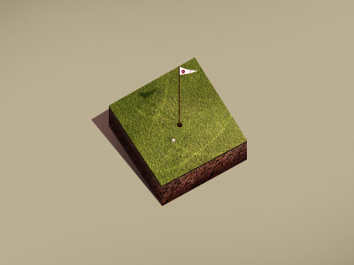 golf ball button flag game golf grass green illustration site