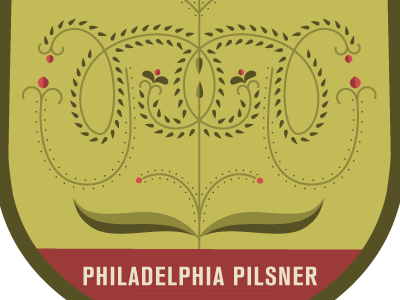 PP beer beer label illustration label pa pennsylvania pretzelvania typography
