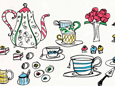 Spot o' tea illustration poster tea