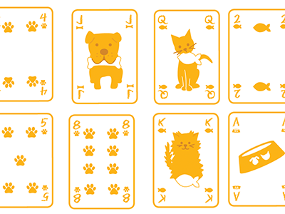 pet playing cards