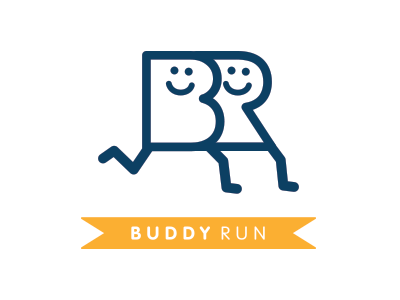 Grab a buddy! buddy design logo run student