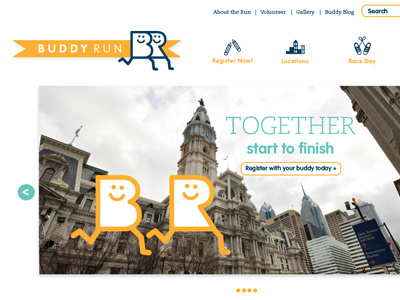 Together start to finish branding buddy logo run web web design