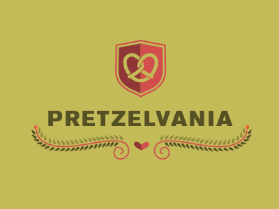 Pretzelvania Logo badge beer crest logo pennsylvania pretzel