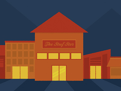 Storefronts animation illustration vector