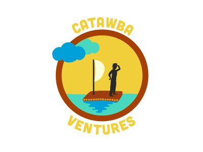 Catawba Ventures adventure badge catawba circle clouds explorer icon raft river sail