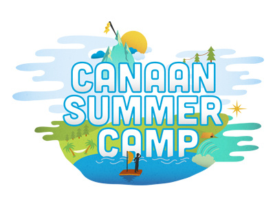 Canaan Summer Camp camp illustration nature summer summer camp vector