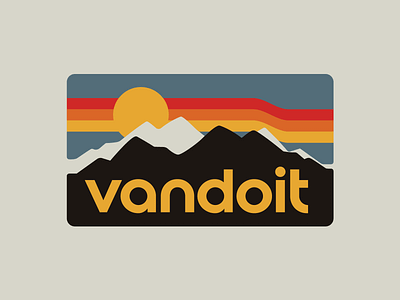 Vandoit Identity apparel badge branding camping design illustration logo nature outdoors retro van