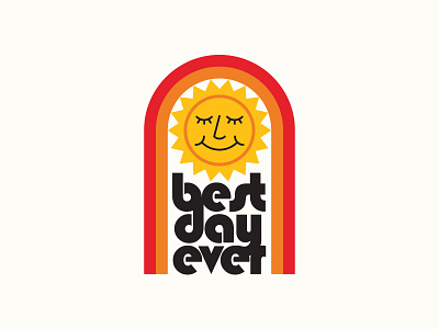 Best Day Ever: Sunrise 1970s branding cannabis colorado design flat icon illustration logo outdoors ui