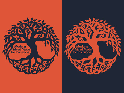Crafted Yggdrasil One Color apparel branding design flat icon illustration logo mead mythology norse outdoors ui vector viking
