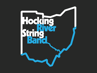 Hocking River String Band band band tee bluegrass identity logo merch music ohio thicklines