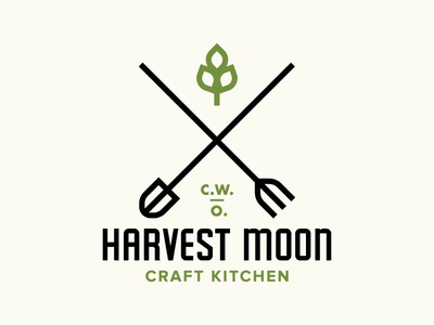Harvest Moon Craft Kitchen artisan brand food identity illustration kitchen logo