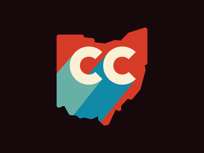 Columbus Creatives graphic icon logo minimal ohio shadow simple trademark